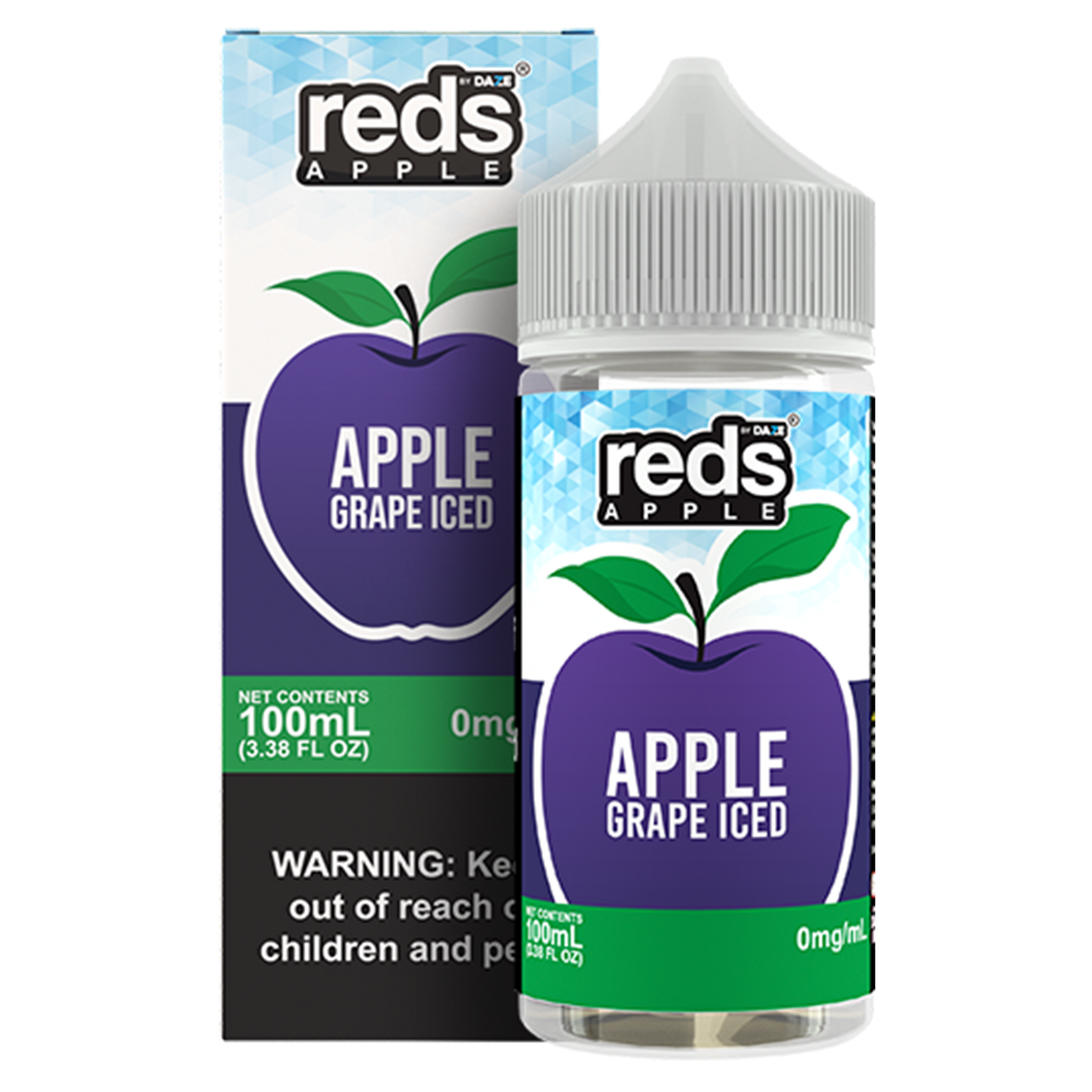 Grape Ice by 7Daze Reds 100mL 0mg bottle with Packaging