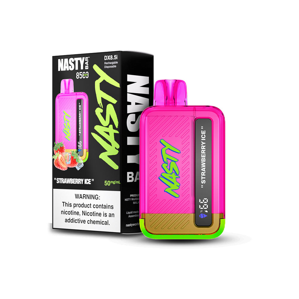 Nasty Juice Nasty Bar Disposable | 8500 Puffs | 17mL | 50mg | strawberry ice with packaging