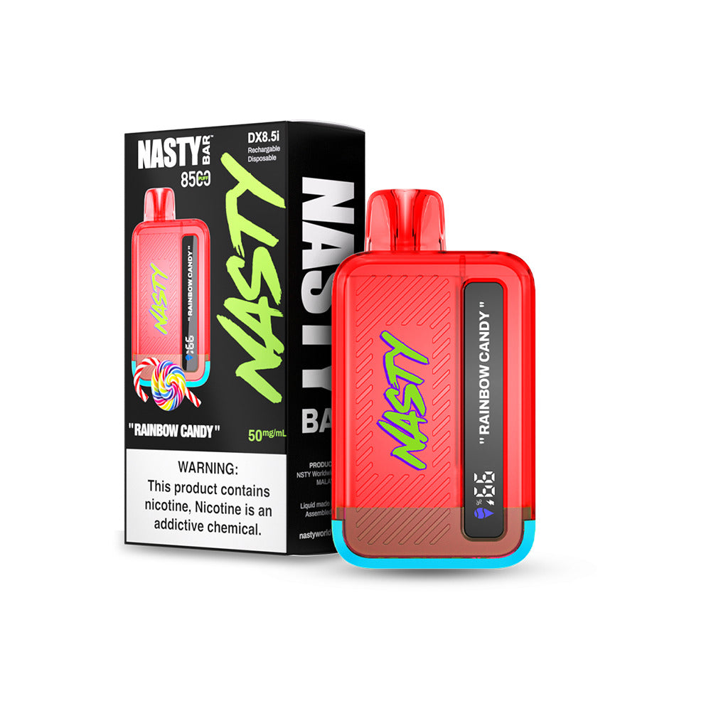 Nasty Juice Nasty Bar Disposable | 8500 Puffs | 17mL | 50mg | rainbow candy with packaging