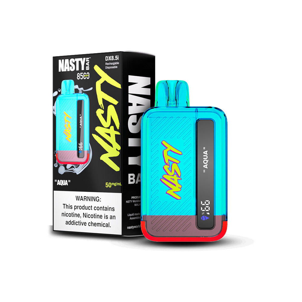 Nasty Juice Nasty Bar Disposable | 8500 Puffs | 17mL | 50mg | Aqua with packaging