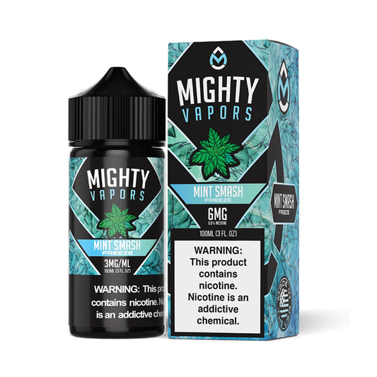 Mint Smash Freeze by Mighty Vapors E-Juice 100ml (Freebase) 3mg bottle with Packaging