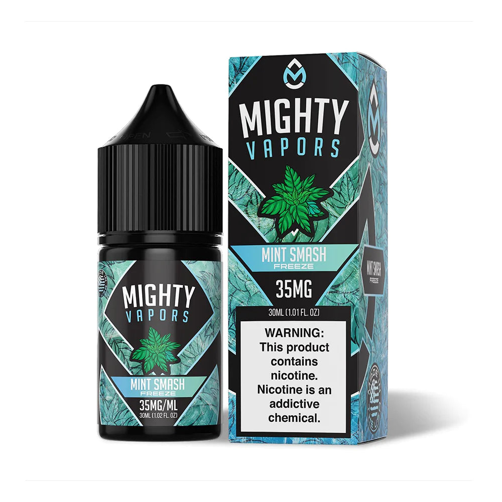 Mint Smash Freeze by Mighty Vapors Salt Series E-Liquid 30mL (Salt Nic) 35mg bottle with Packaging