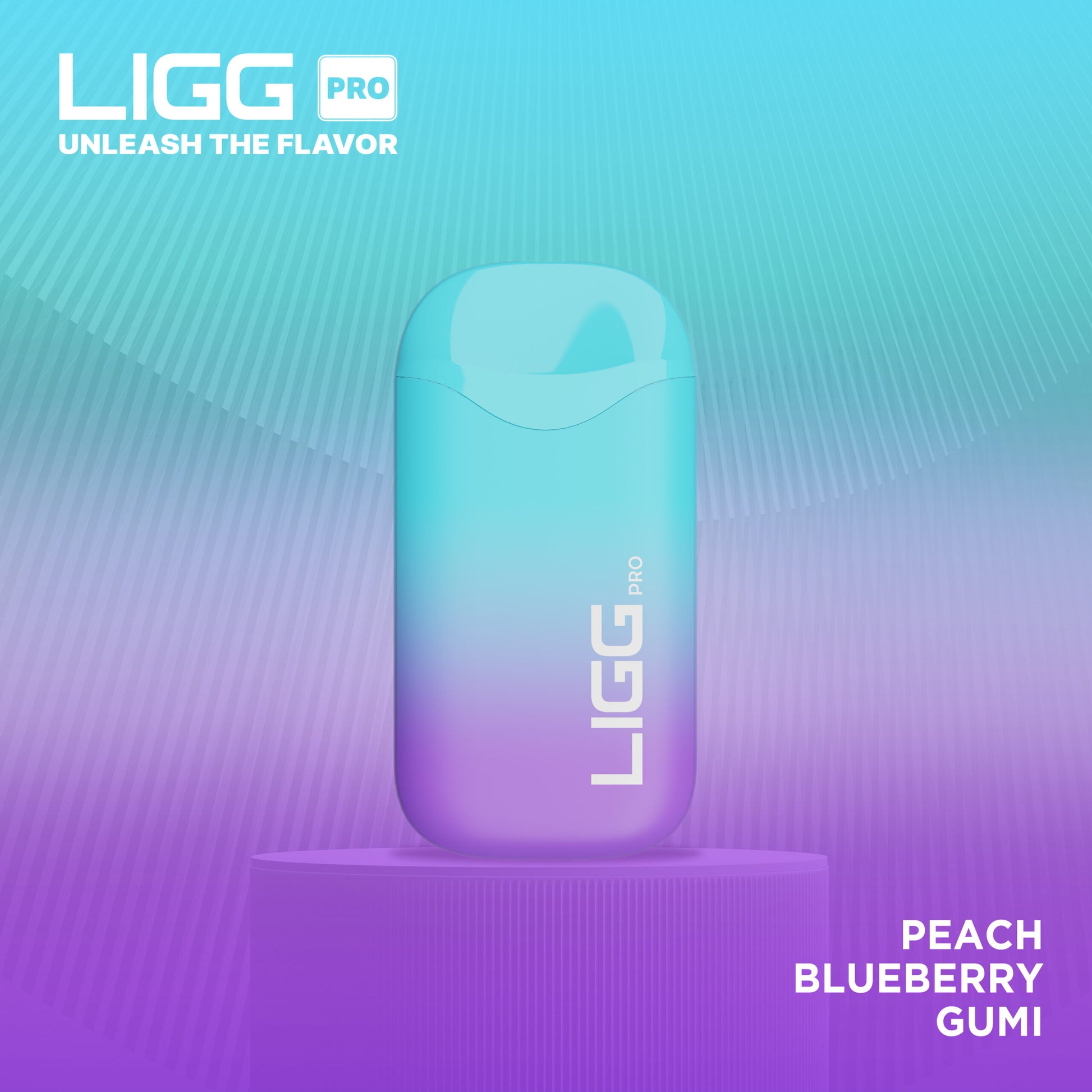 Ligg Pro Disposable | 5500 Puffs | 14mL  | 50mg | Peach Blueberry Gumi