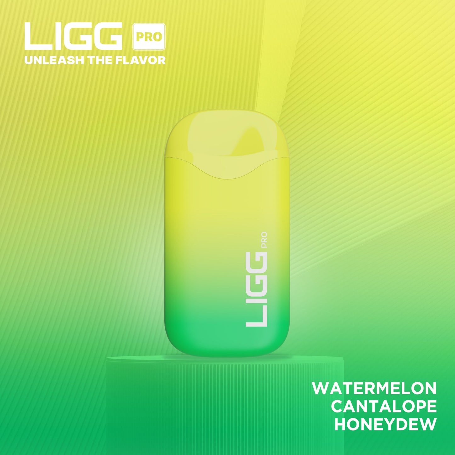 Ligg Pro Disposable | 5500 Puffs | 14mL  | 50mg | Watermelon Cantaloupe Honeydew