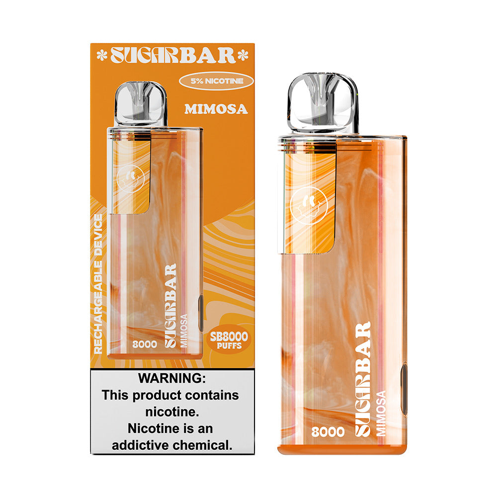 Sugarbar SB8000 Disposable 8000 Puffs 16mL 50mg mimosa with packaging