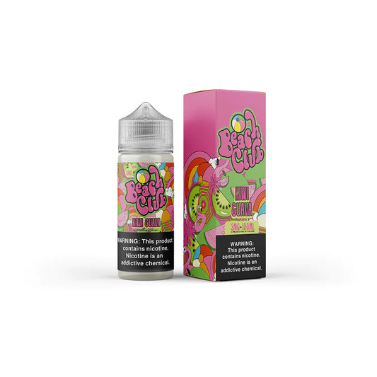 Kiwi Guava by Beach Club E-Liquid 100mL (Freebase) bottle with packaging