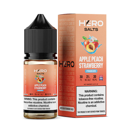 Apple Peach Strawberry Freeze by Hero E-Liquid 30mL (Salts) with Packaging