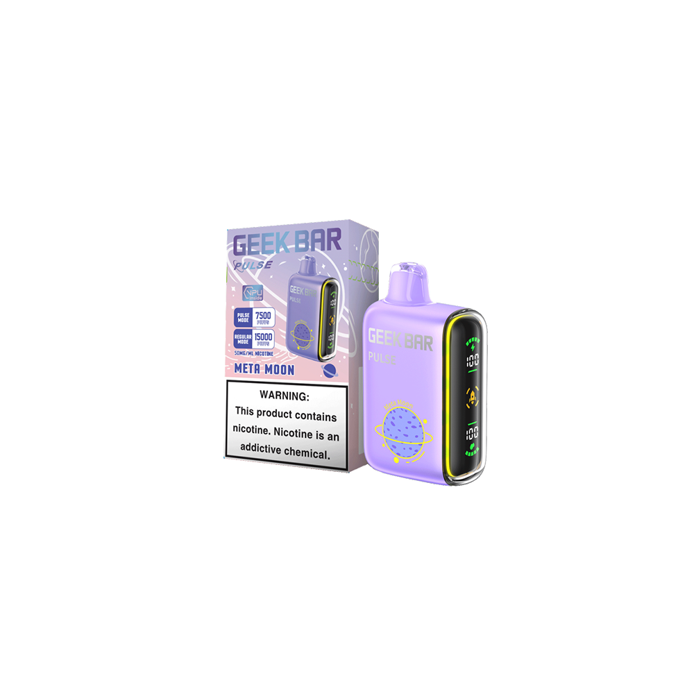 Geek Bar Pulse Disposable 15000 Puffs 16mL 50mg - Meta Moon with packaging