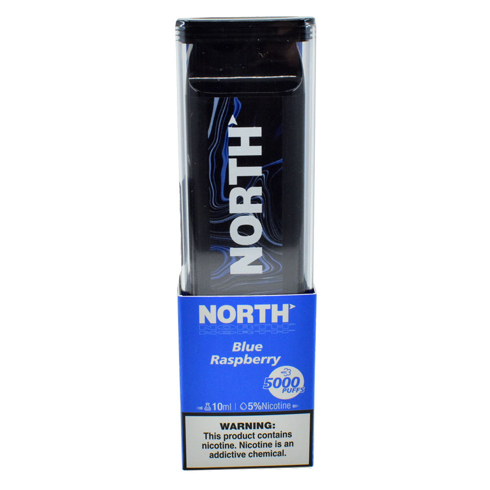 North Disposable | 5000 Puffs | 10mL | 50mg | Raspberry with Packaging