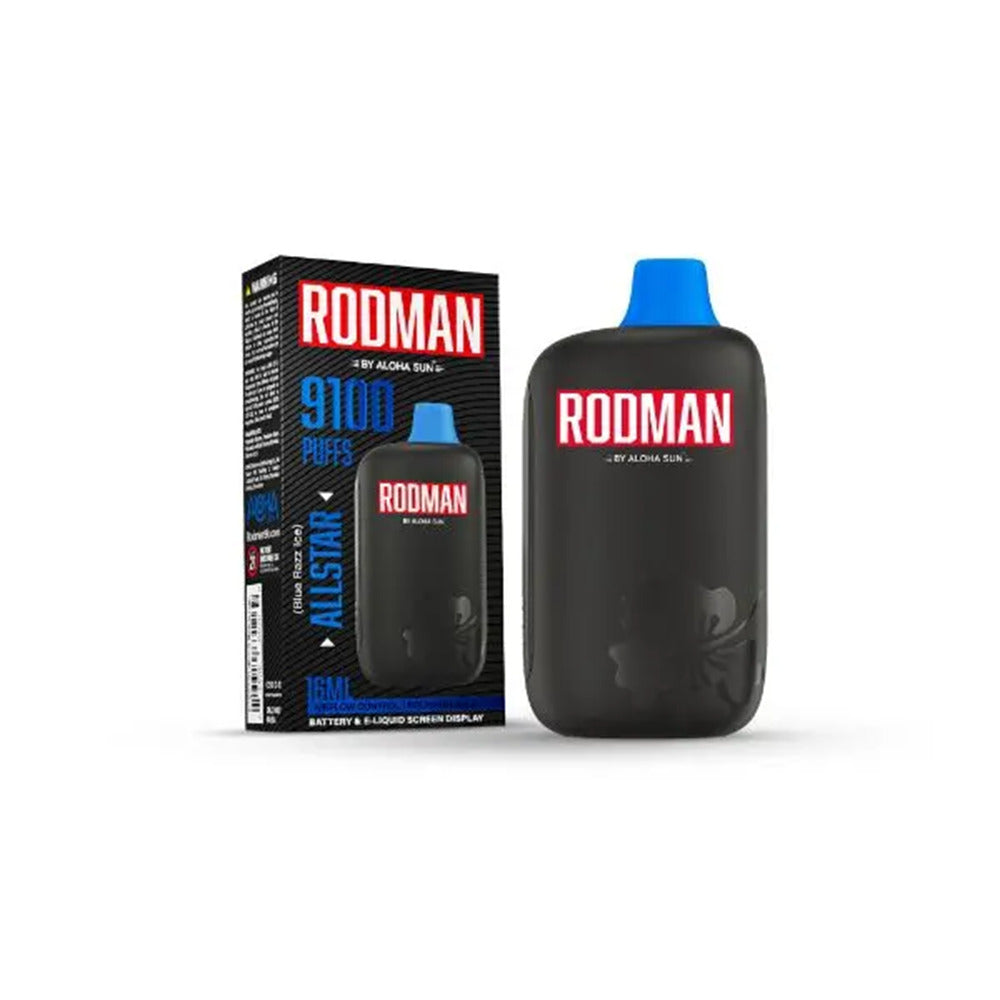 Aloha Sun Rodman Disposable | 9100 Puffs | 16mL | 50mg | All Star with Packaging