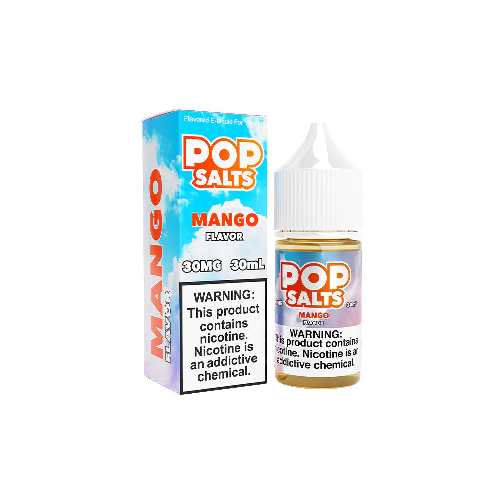 Mango by Pop Salts E-Liquid 30mL Salt Nic bottle with packaging