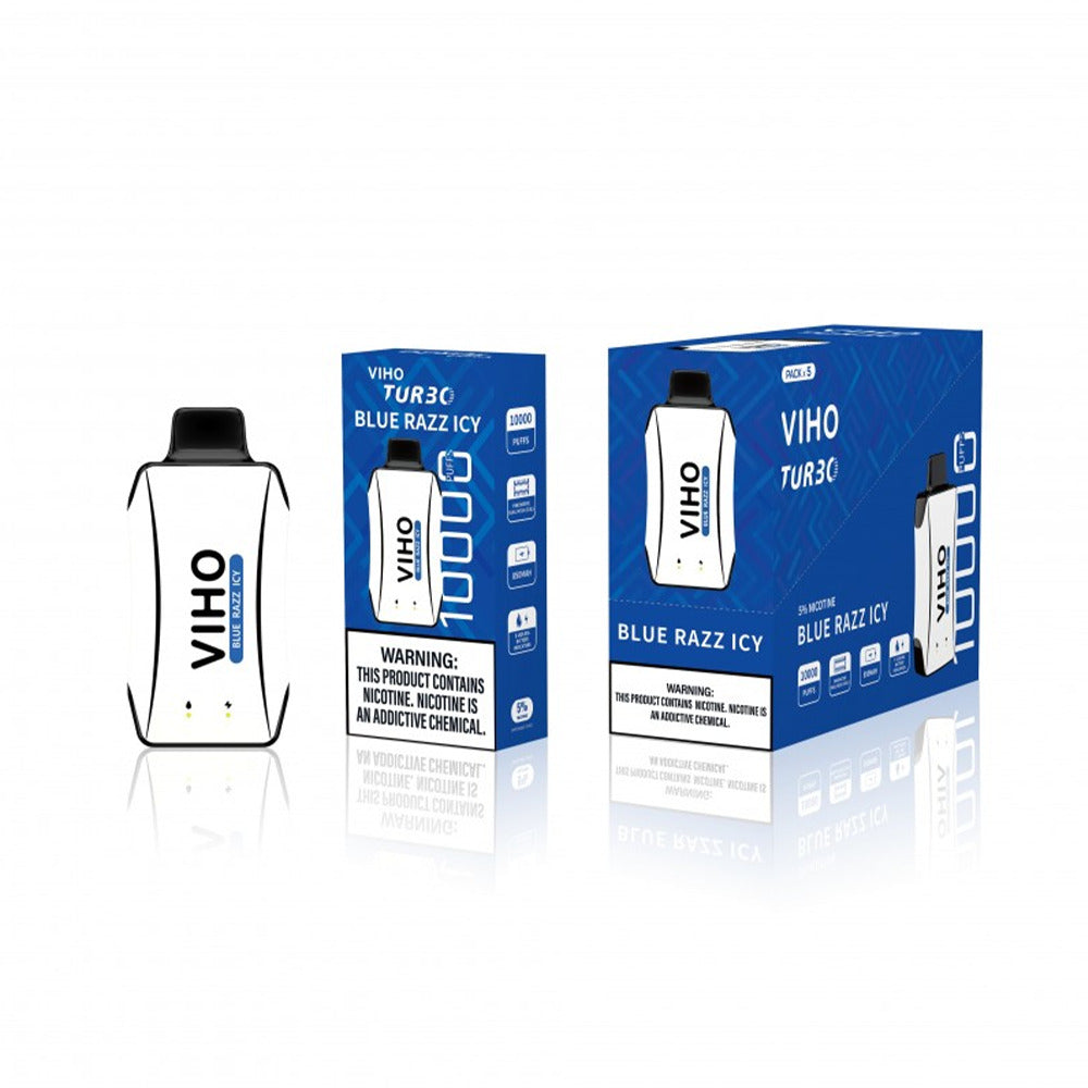 Viho Turbo Disposable 10000 Puffs 17mL 50mg - Blue Razz Icy with packaging