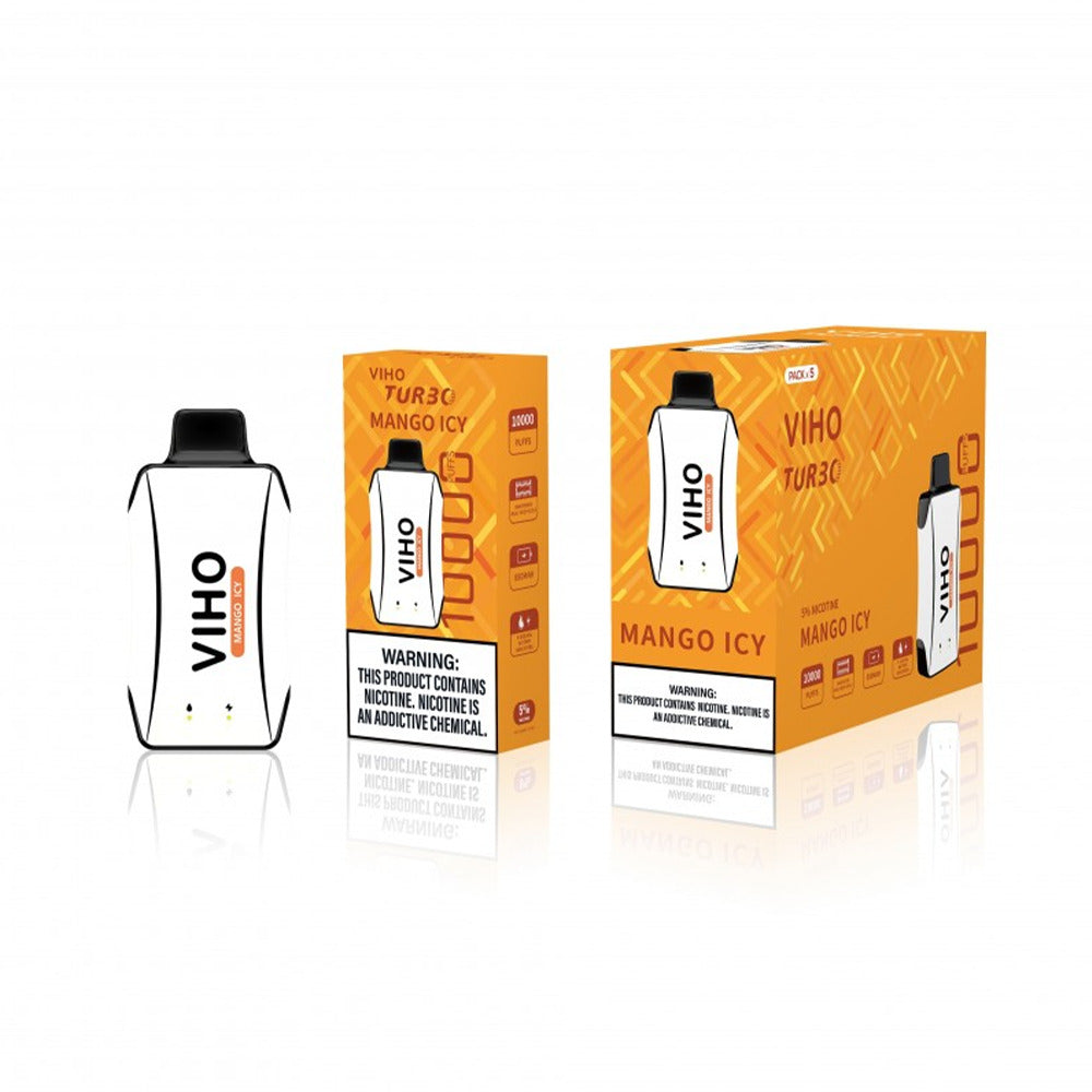 Viho Turbo Disposable 10000 Puffs 17mL 50mg - Mango Icy with packaging
