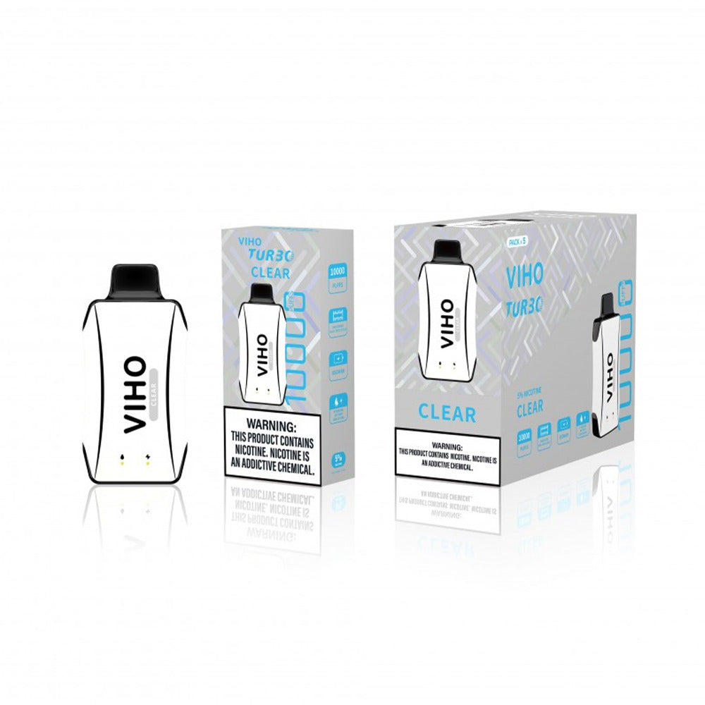 Viho Turbo Disposable 10000 Puffs 17mL 50mg - Clear with packaging