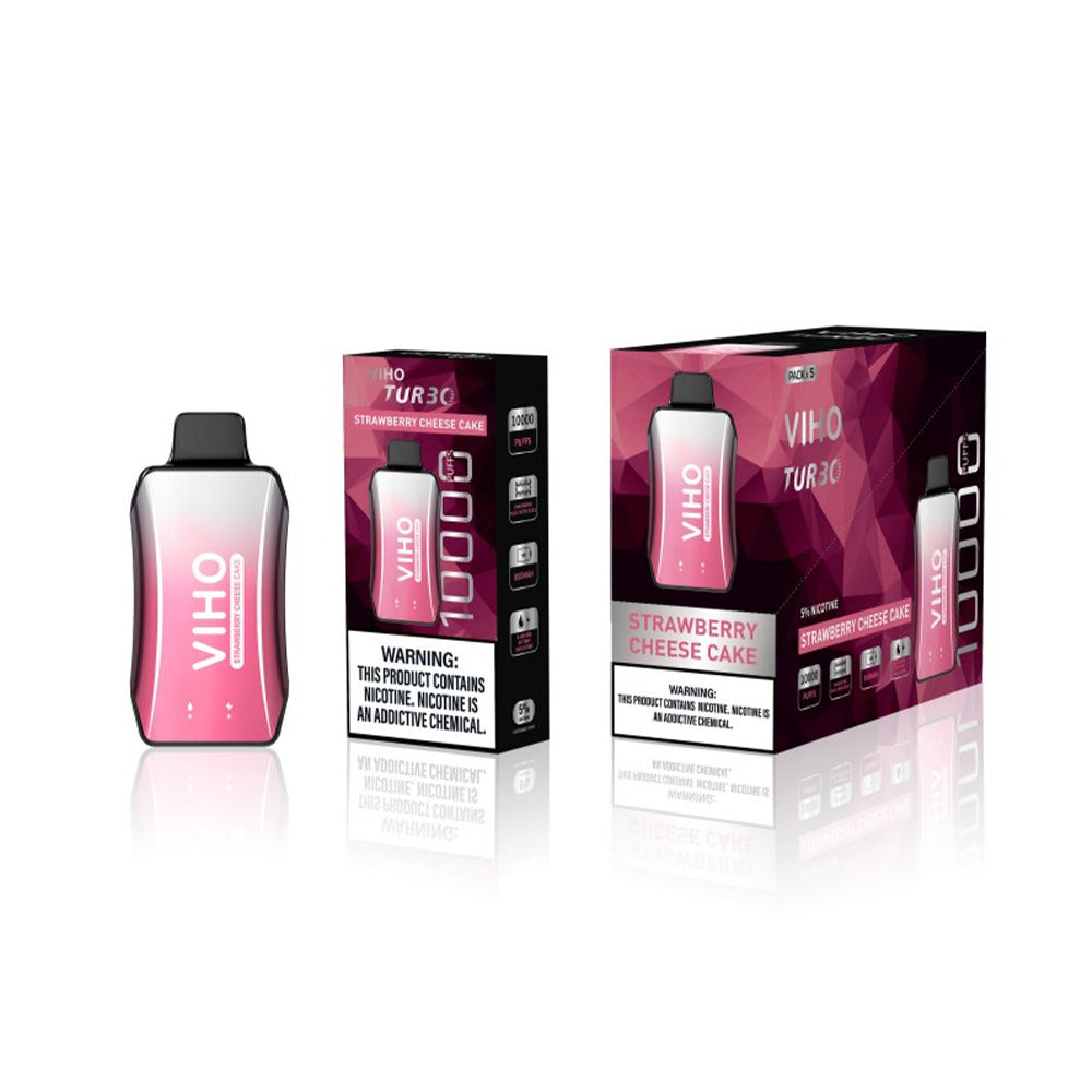 Viho Turbo Disposable 10000 Puffs 17mL 50mg - Strawberry Cheese Cake with packaging
