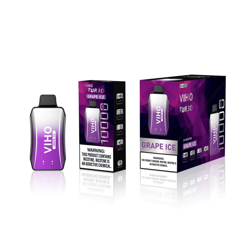 Viho Turbo Disposable | 10000 Puffs | 17mL | 50mg | Grape Ice with packaging