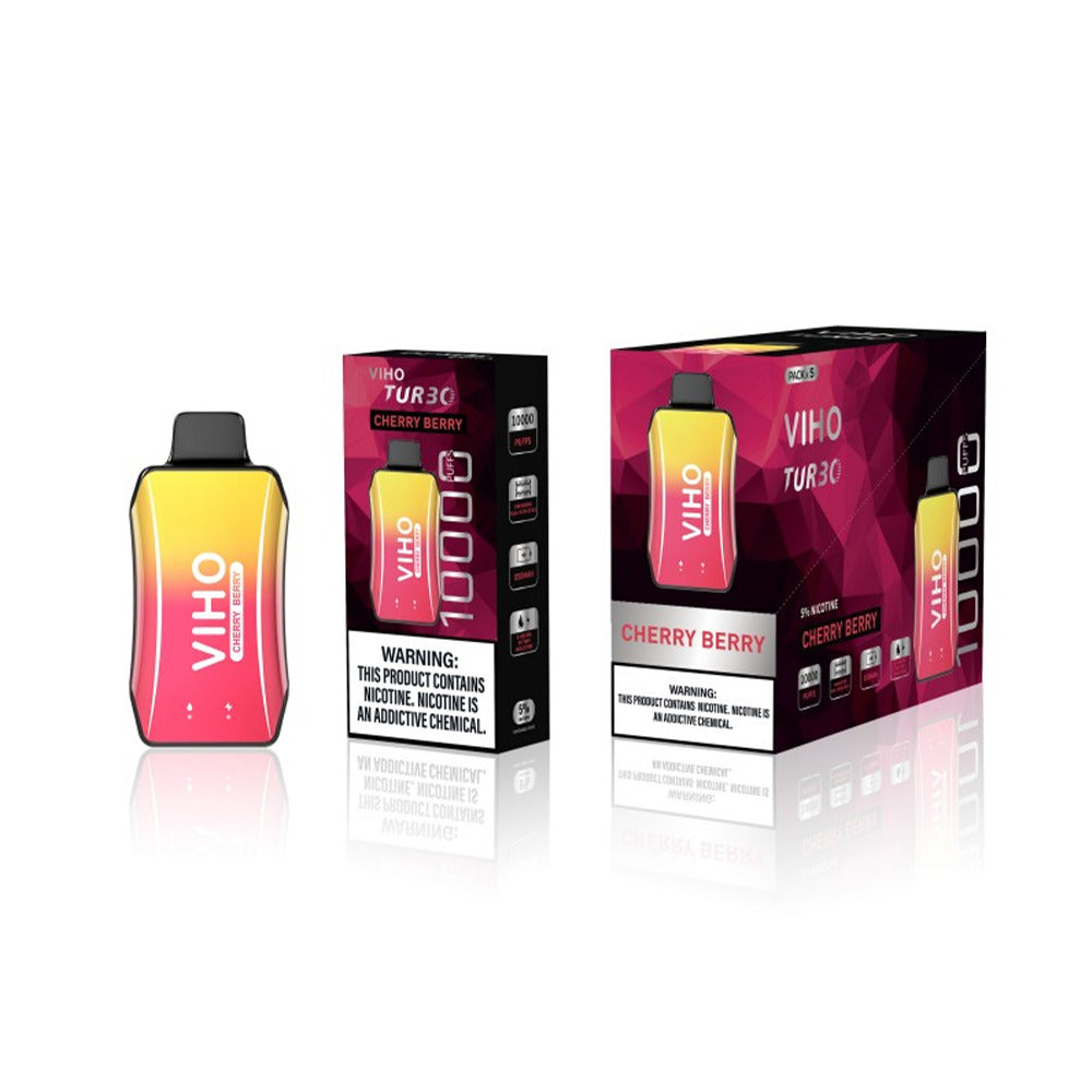 Viho Turbo Disposable 10000 Puffs 17mL 50mg - Cherry Berry with packaging