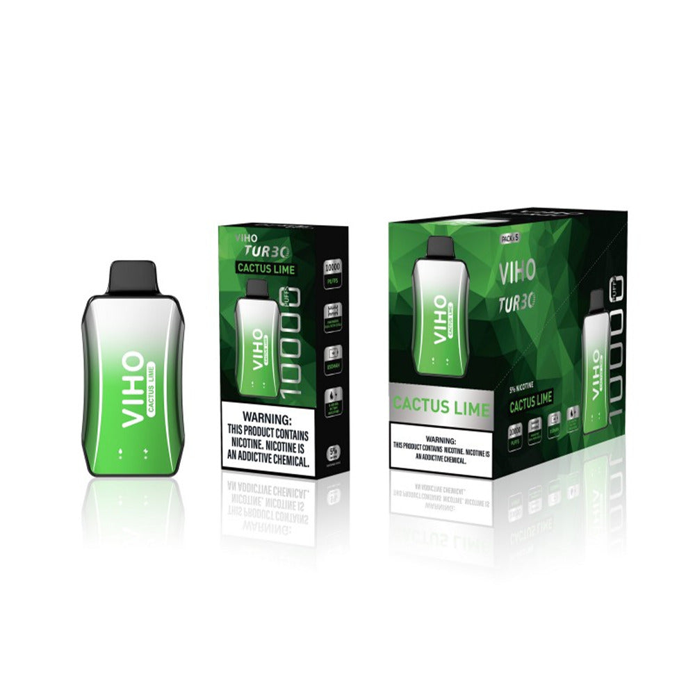 Viho Turbo Disposable 10000 Puffs 17mL 50mg - Cactus Lime with packaging
