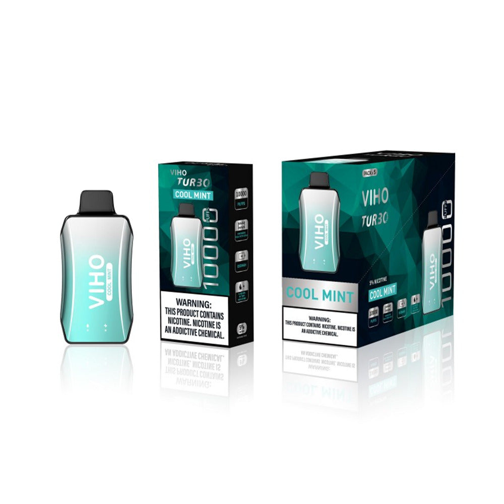 Viho Turbo Disposable 10000 Puffs 17mL 50mg - Cool Mint with packaging