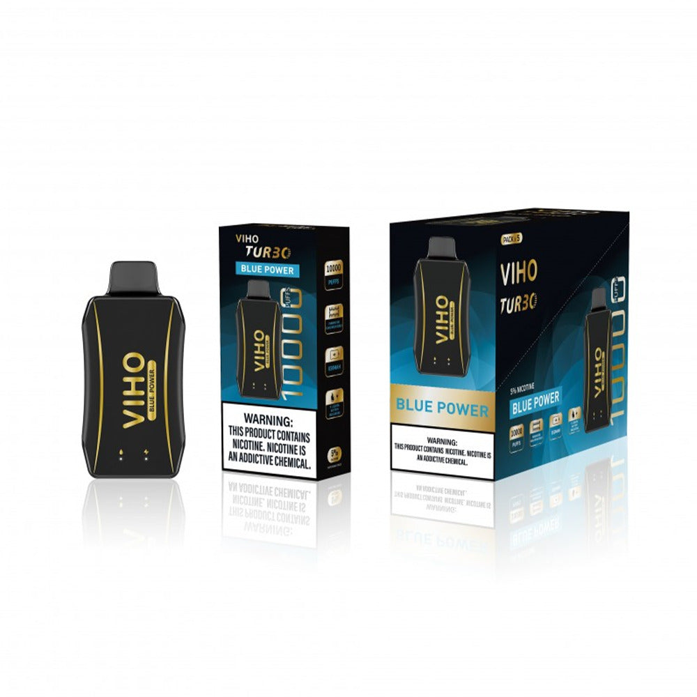 Viho Turbo Disposable 10000 Puffs 17mL 50mg - Blue Power with packaging