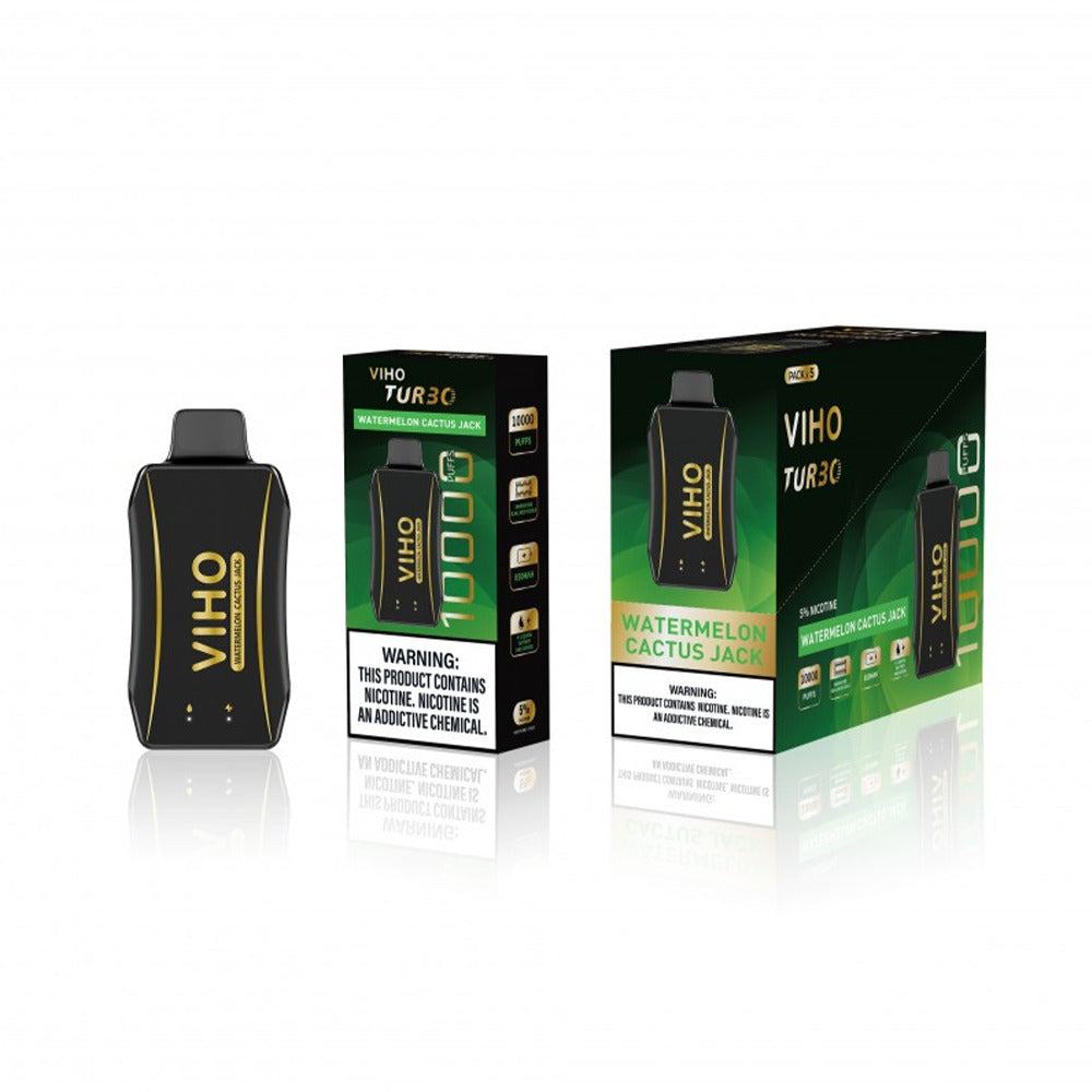 Viho Turbo Disposable 10000 Puffs 17mL 50mg - Watermelon Cactus Jack with Packaging