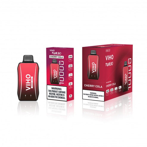 Viho Turbo Disposable | 10000 Puffs | 17mL | 50mg | Satin Edition Cherry Cola with packaging