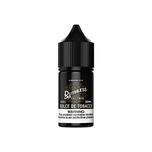 Dulce De Tobacco by Ruthless Salt Series E-Liquid 30mL (Salt Nic) bottle