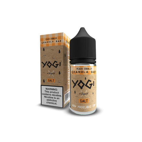 Peach Cobbler by Yogi Salt Series E-Liquid 30mL (Salt Nic) with packaging