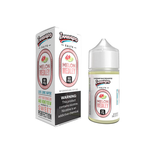Innevape Salt Series E-Liquid | 30mL | 35mg | Salt Nic | Melon Medley with packaging