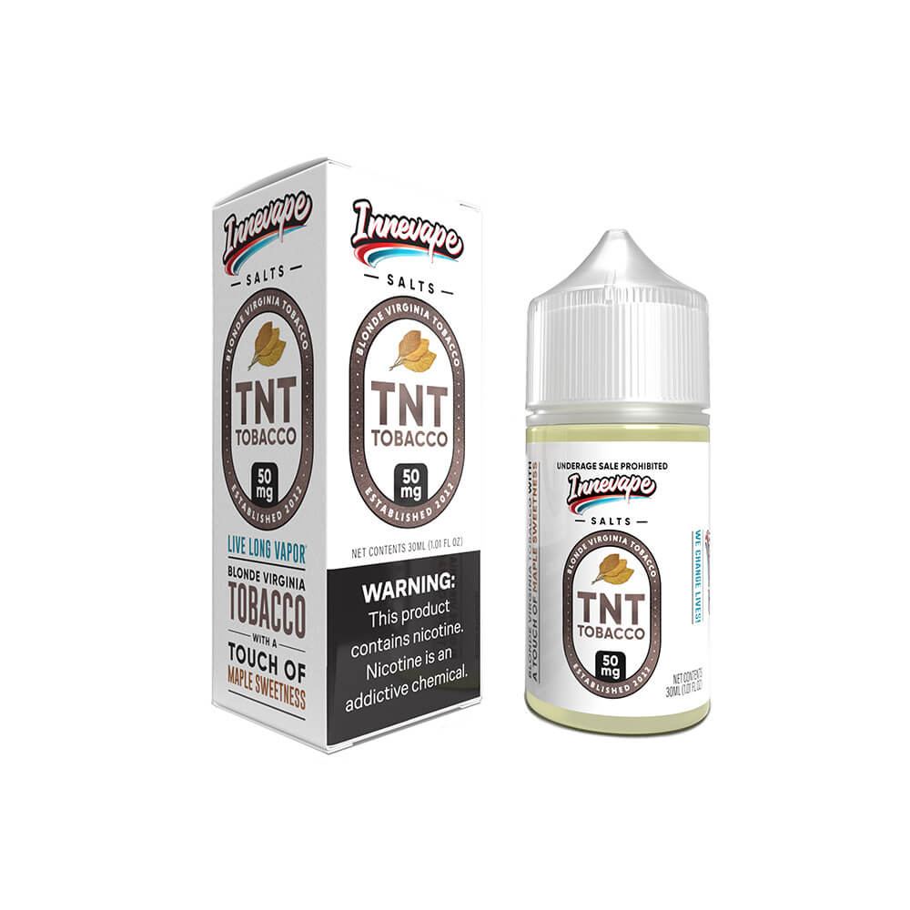 TNT Tobacco by Innevape Salt Series E-Liquid 30mL (Salt Nic) with packaging