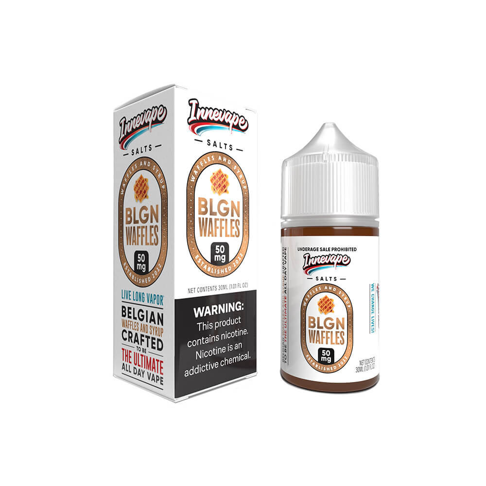 BLGN Waffles by Innevape Salt Series E-Liquid 30mL (Salt Nic) with packaging