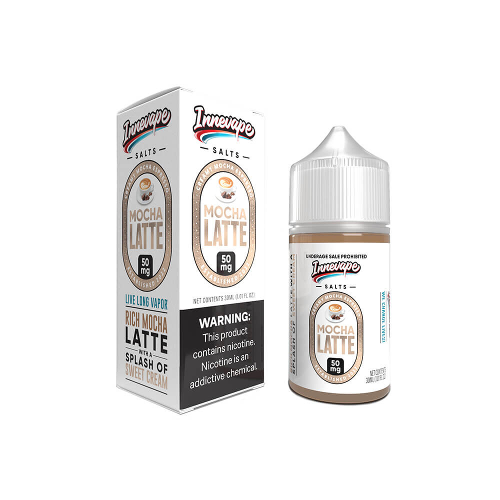 Mocha Latte by Innevape Salt Series E-Liquid 30mL (Salt Nic) with packaging