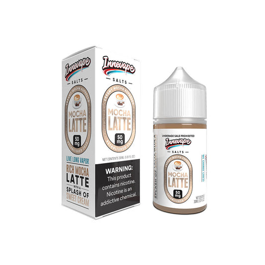 Innevape Salt Series E-Liquid | 30mL | 35mg | Salt Nic | Mocha Latte with Packaging