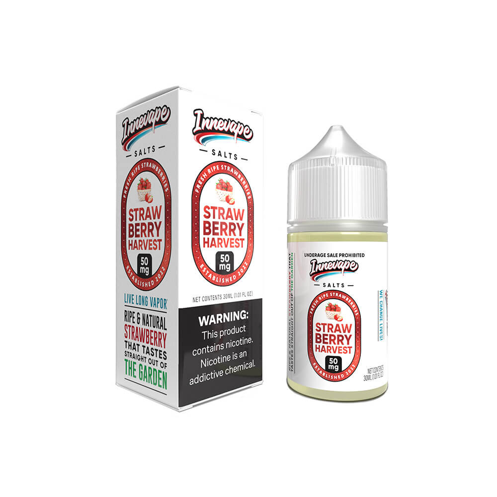 Strawberry Harvest by Innevape Salt Series E-Liquid 30mL (Salt Nic) with packaging