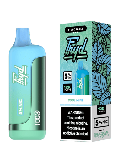 FRYD Disposable 12,0000 Puffs (17mL) 50mg Cool Mint with packaging