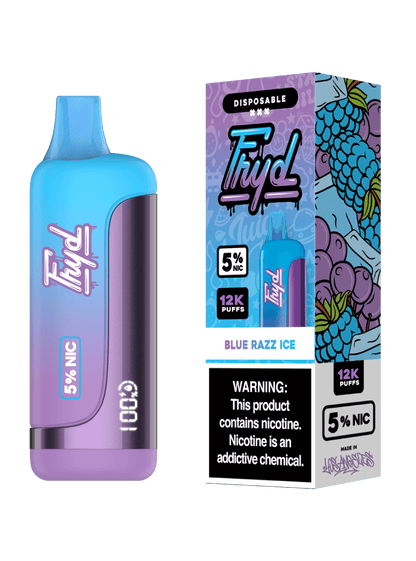 FRYD Disposable 12,0000 Puffs (17mL) 50mg Blue Razz Ice with packaging