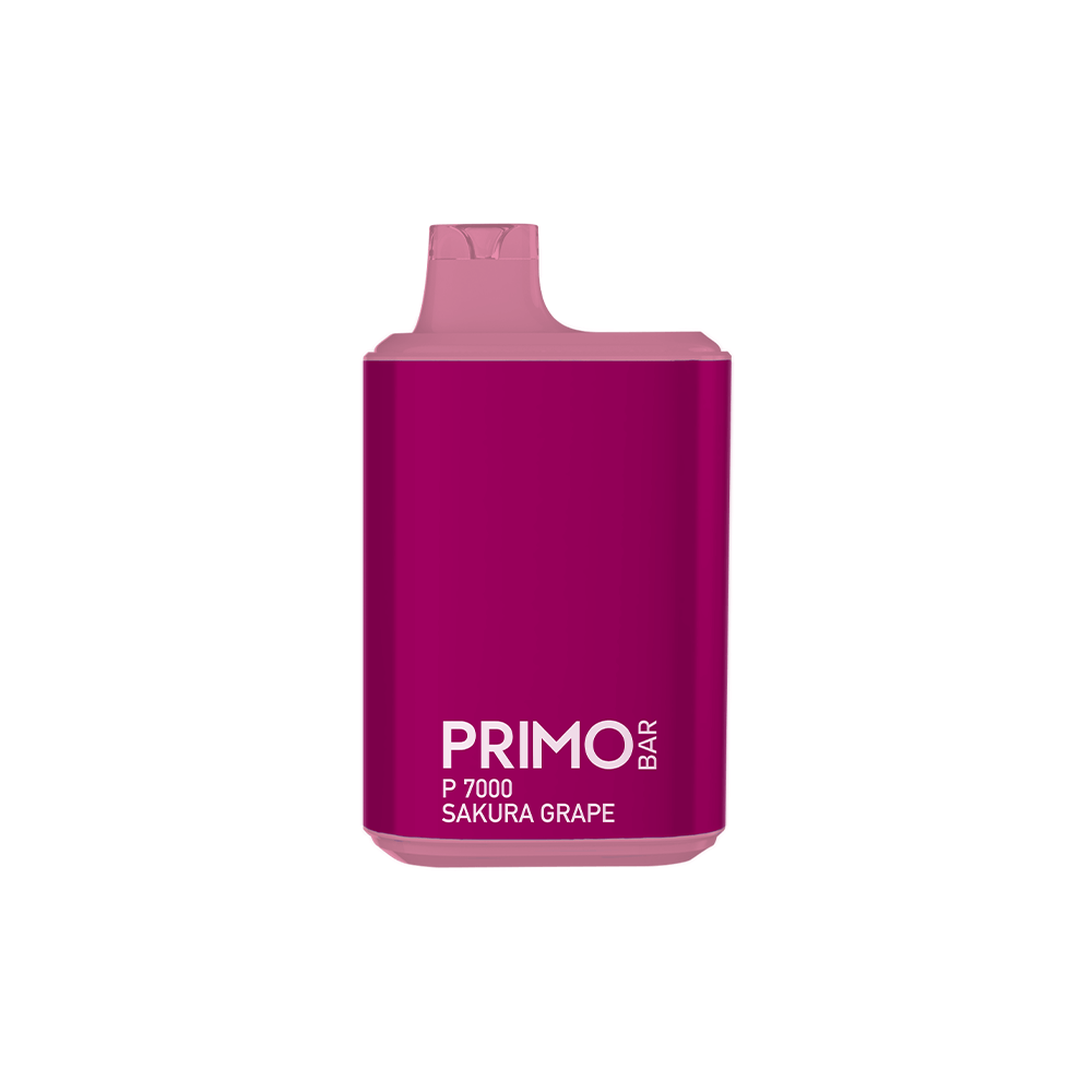Primo Bar P7000 Disposable | 7000 Puffs | 14mL | 50mg | + 700 Puff | Mystery Flavor | Sakura Grape