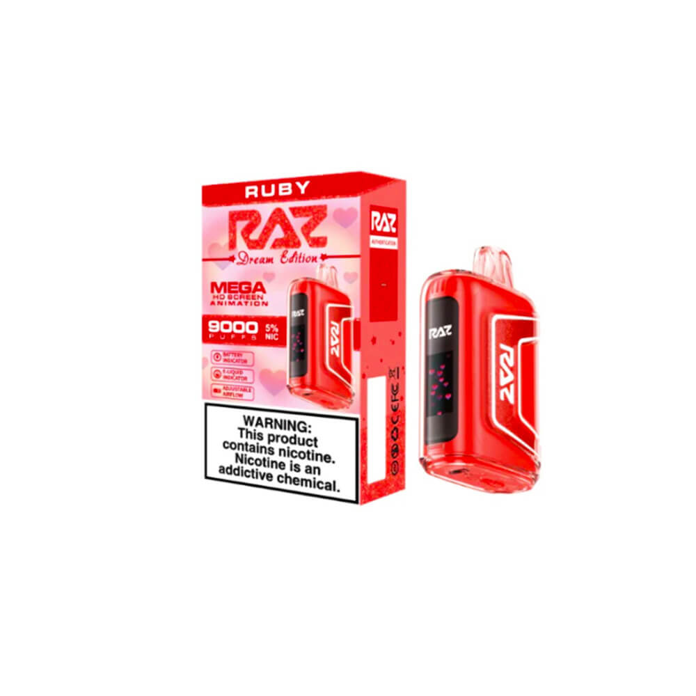 RAZ TN9000 Disposable | 9000 Puffs | 12mL | 50mg | Ruby with Packaging
