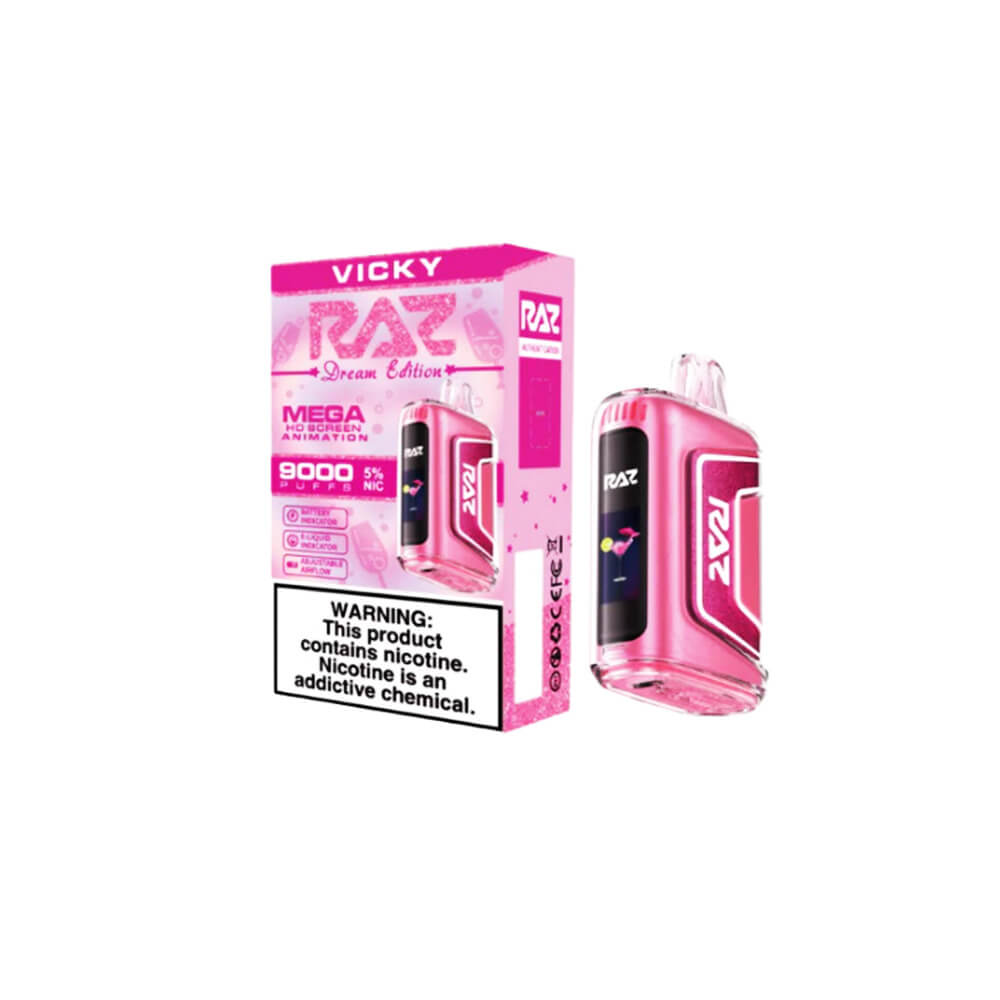 RAZ TN9000 Disposable | 9000 Puffs | 12mL | 50mg | Vicky with Packaging