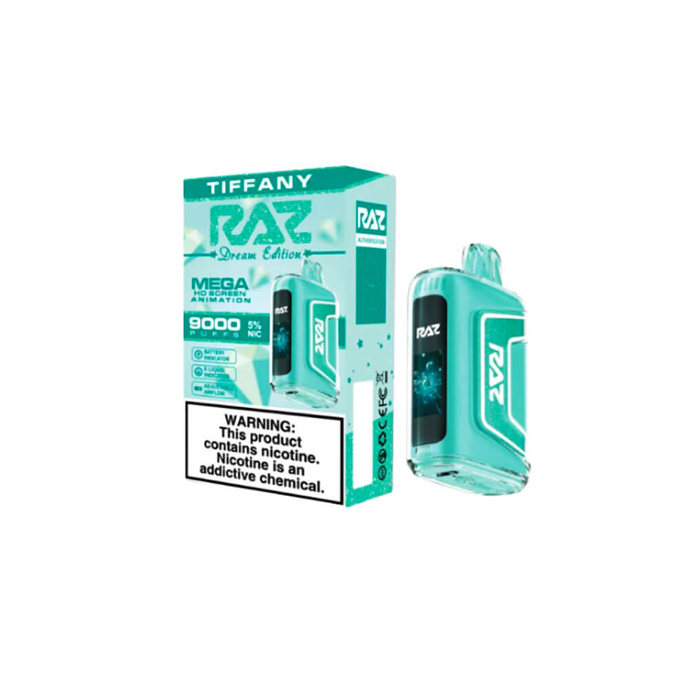 RAZ TN9000 Disposable | 9000 Puffs | 12mL | 50mg | Tiffany with Packaging
