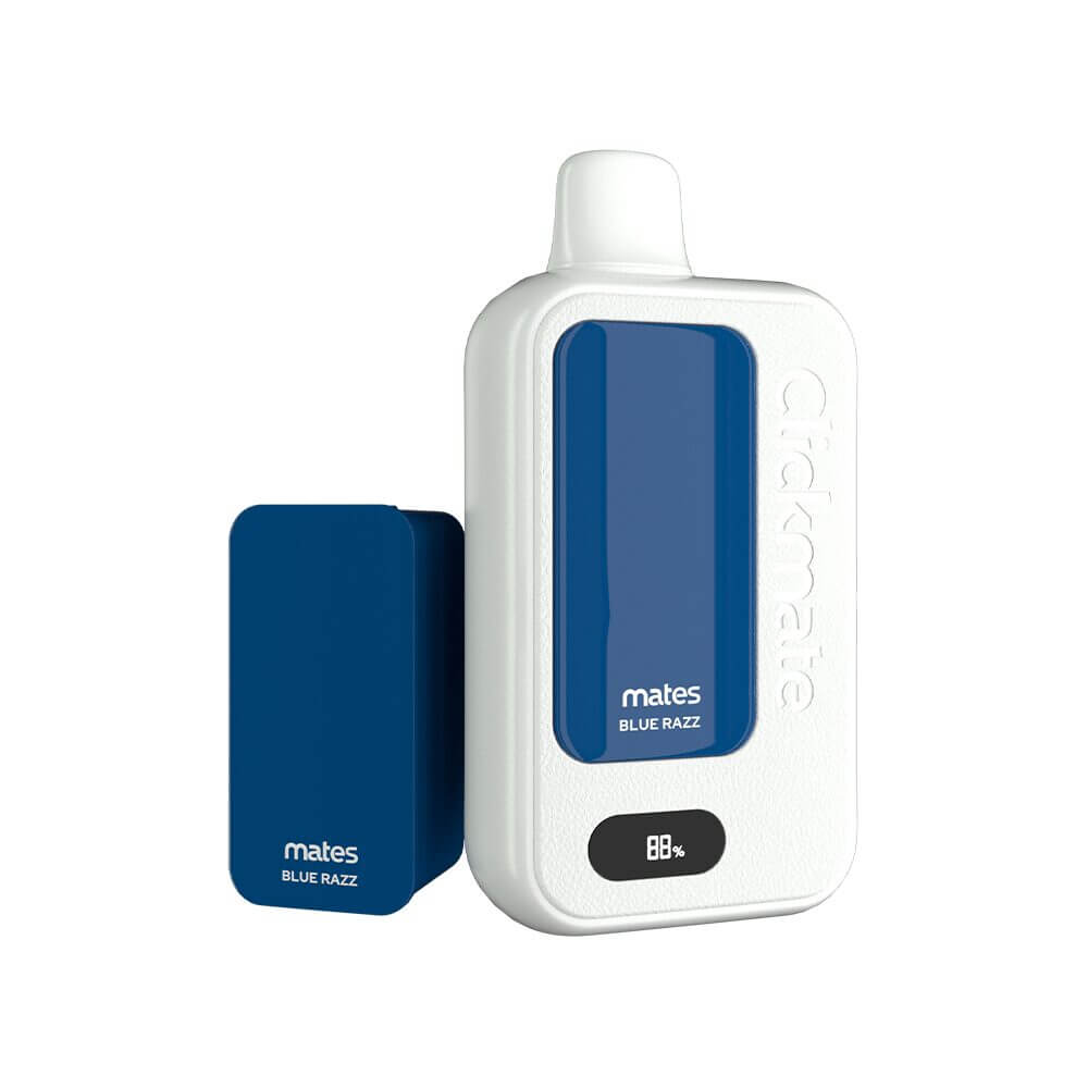 7Daze Clickmate Disposable Starter Kit 15000 Puffs 18mL 50mg Blue Razz