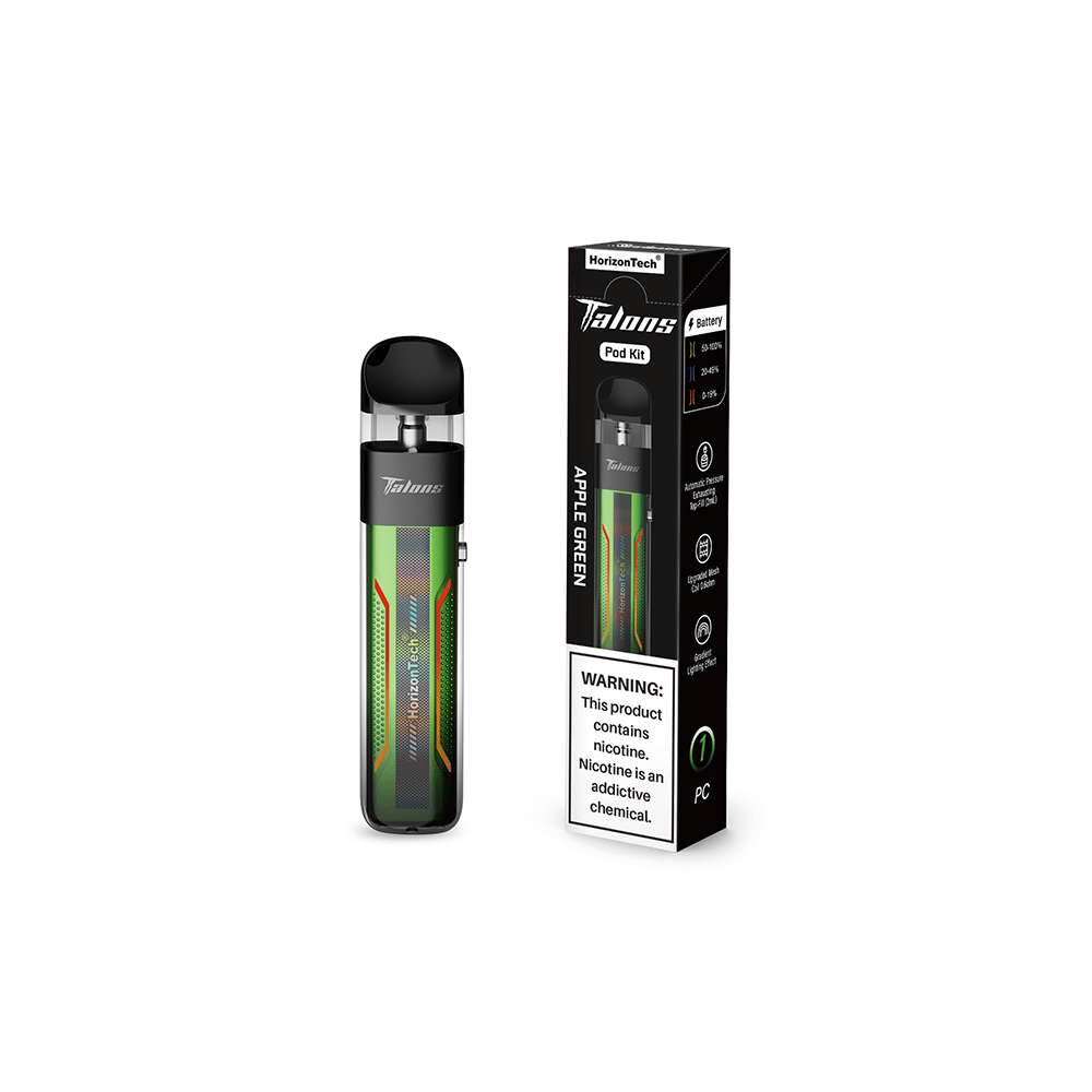 HorizonTech Talons Starter Kit (Pod System) Apple Green with packaging