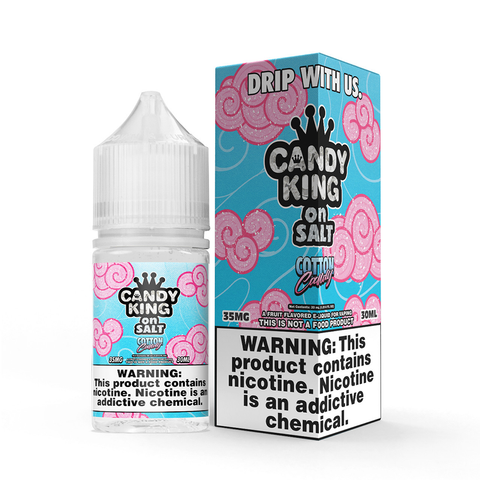 Cotton Candy by Candy King Salt Series E-Liquid 30mL (Salt Nic) 35mg bottle with packaging