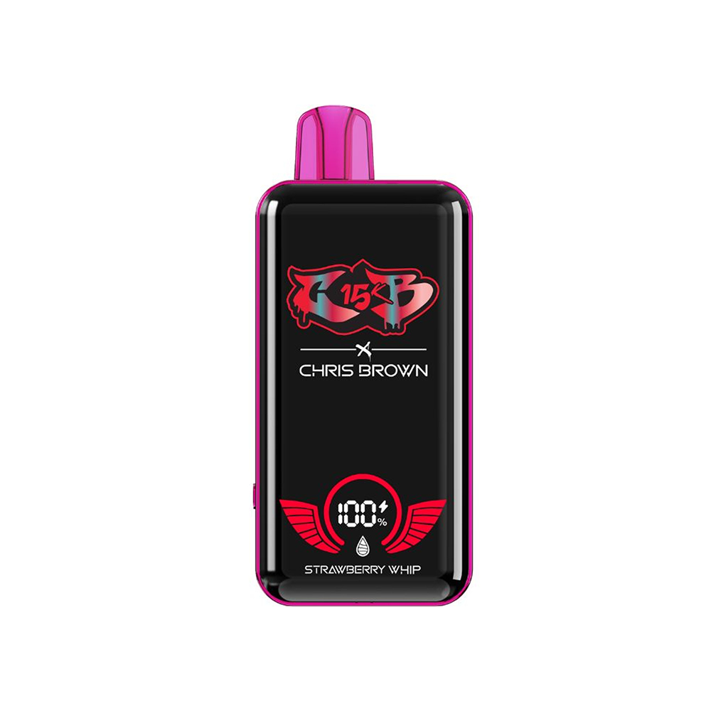 Chris Brown CB15K Disposable | 15000 Puffs | 15mL | 50mg | Strawberry Whip