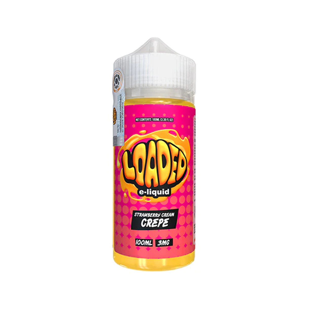 Strawberry Cream Crepe by Loaded Series E-Liquid 100mL (Freebase)