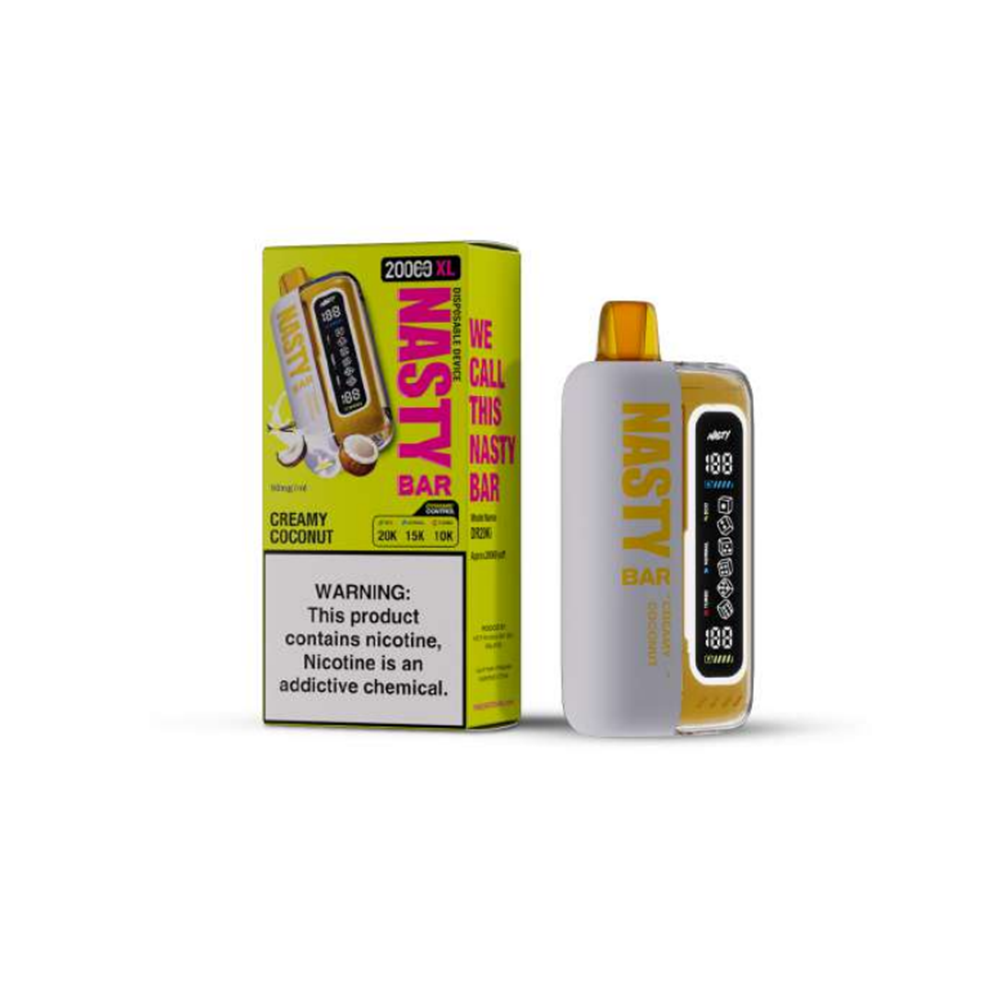 Nasty Bar XL Disposable | 20000 Puffs | 17mL | 50mg | Creamy Coconut with packaging