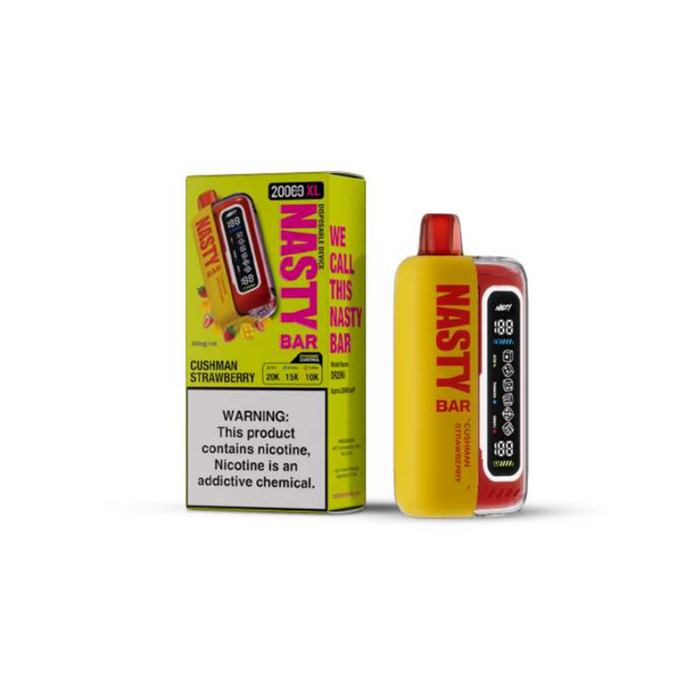 Nasty Bar XL Disposable | 20000 Puffs | 17mL | 50mg | Cushman Straberry with packaging