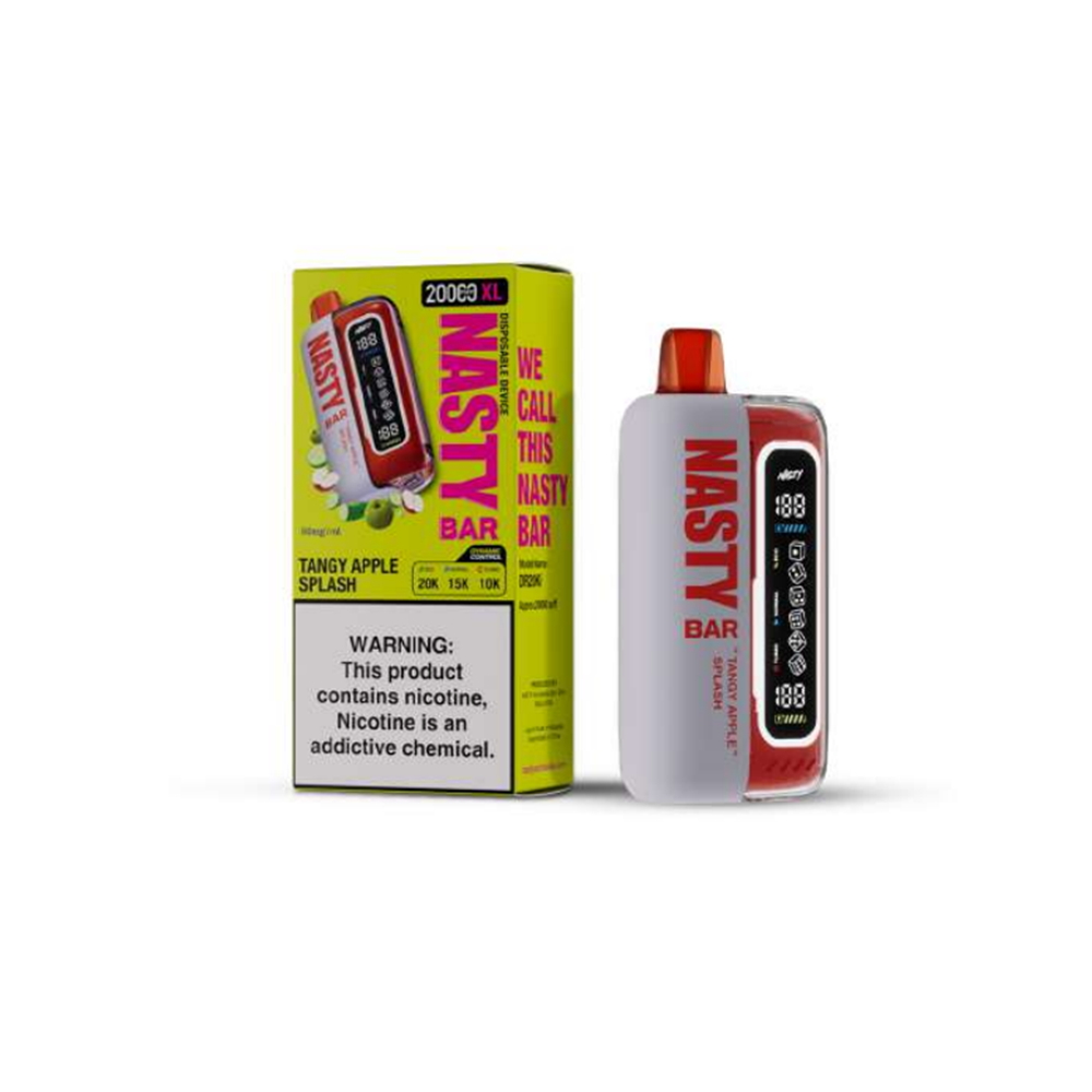 Nasty Bar XL Disposable | 20000 Puffs | 17mL | 50mg | Tangy Apple Splash with packaging
