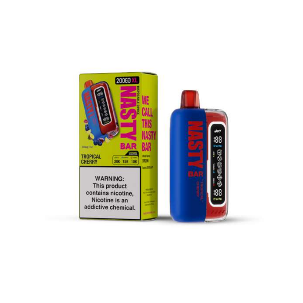 Nasty Bar XL Disposable | 20000 Puffs | 17mL | 50mg | Tropical Cherry with packaging