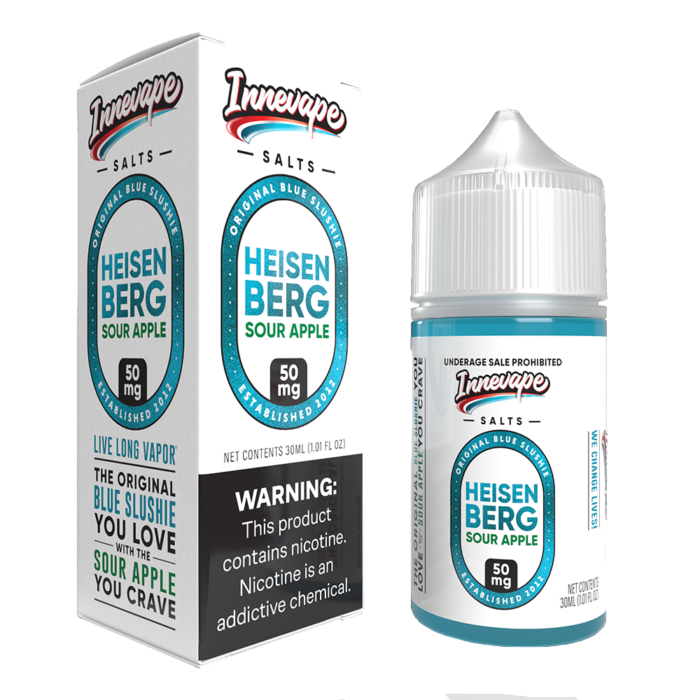 Heisenberg Sour Apple by Innevape Salt Series E-Liquid 30mL (Salt Nic) with packaging
